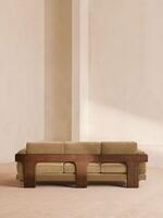 Marcia Three Seater Sofa - Velvet - Camel - Images - Thumbnail 4