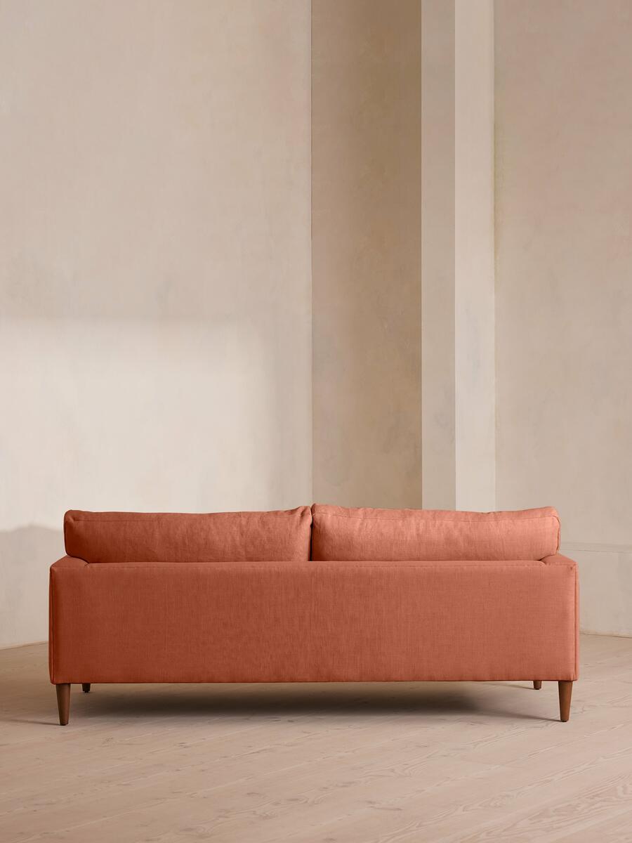 Reya Three Seater Sofa - Linen - Antique Rose - Images - Image 4