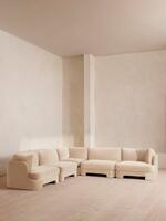 Odell Modular Sofa - Corner Sofa - Velvet - Porcelain - Listing - Thumbnail 1