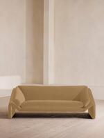 Amble Three Seater Sofa - Velvet - Camel - Listing - Thumbnail 1