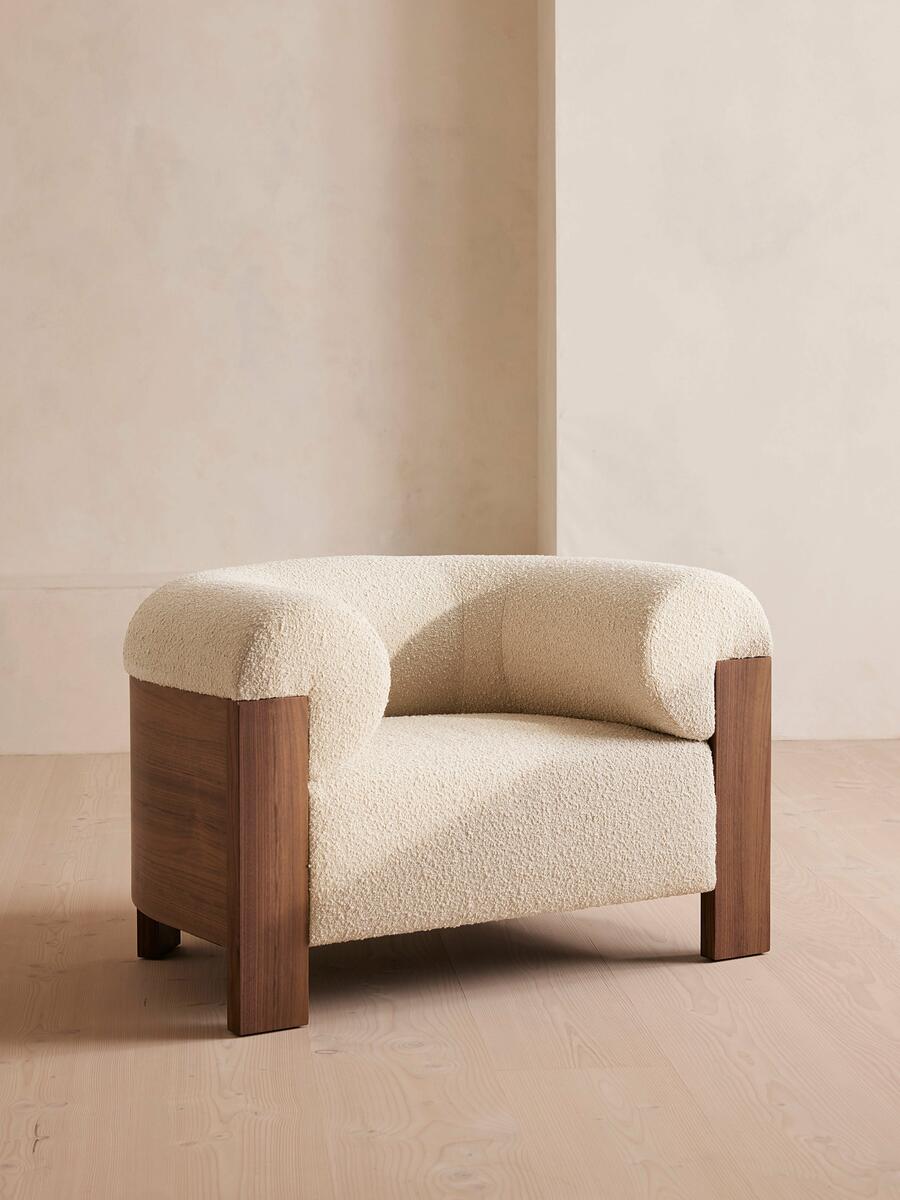 Eldon Armchair - Walnut - Boucle - Listing - Image 1