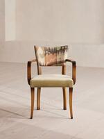 Molina Dining Armchair - Ikat Linen and Velvet - Lichen UK - Listing - Thumbnail 2