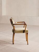 Molina Dining Armchair - Ikat Linen and Velvet - Lichen UK - Images - Thumbnail 3