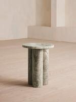 Tisbury Side Table - Dark Terra Bianca Marble - Listing - Thumbnail 1